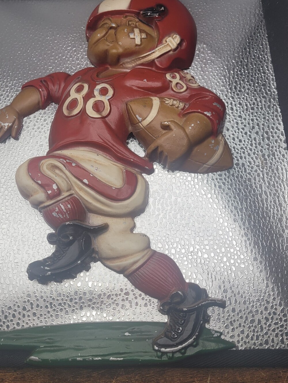 Homco Football Player Metal Wall Art 1976 USA